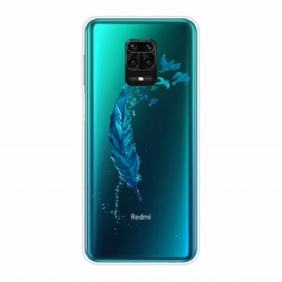 Hoesje voor Xiaomi Redmi Note 9S / 9 Pro Mooie Blauwe Veer