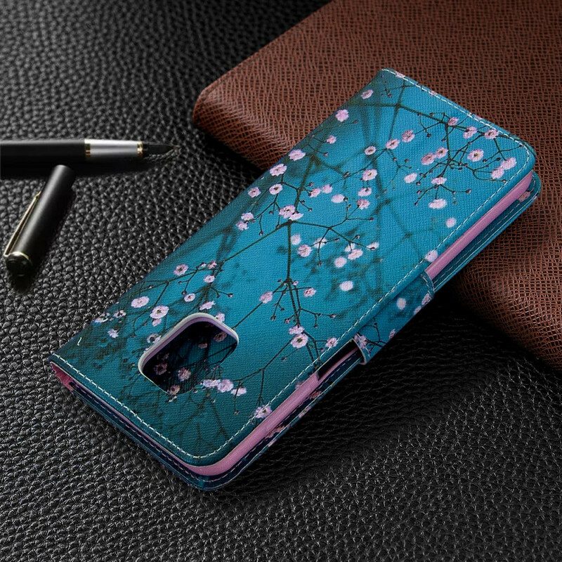 Leren Hoesje voor Xiaomi Redmi Note 9S / 9 Pro Bloeiende Boom