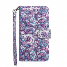 Leren Hoesje voor Xiaomi Redmi Note 9S / 9 Pro Bloemen Patronen