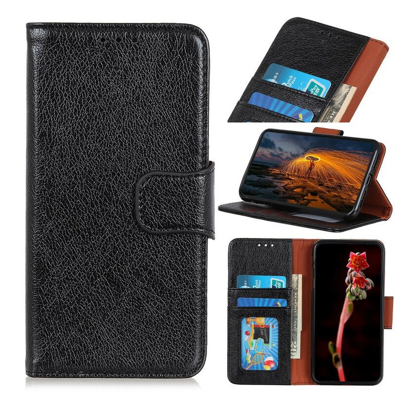 Leren Hoesje voor Xiaomi Redmi Note 9S / 9 Pro Splitnappaleer