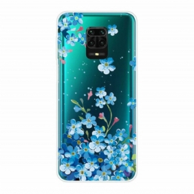 Telefoonhoesje voor Xiaomi Redmi Note 9S / 9 Pro Blauwe Bloemen