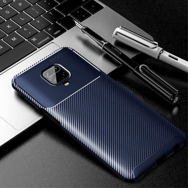 Telefoonhoesje voor Xiaomi Redmi Note 9S / 9 Pro Flexibele Koolstofvezeltextuur