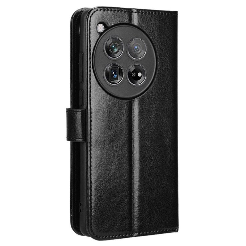 Flip Case Leren Oneplus 12r Flitsend Kunstleer Met Riempje