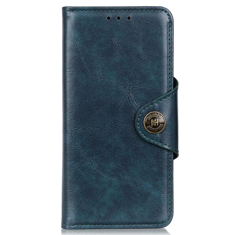 Leren Hoesje voor Honor Magic 5 Lite Knoop Van Imitatieleer