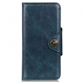 Leren Hoesje voor Honor Magic 5 Lite Knoop Van Imitatieleer