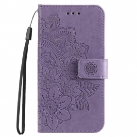 Leren Hoesje voor Honor Magic 5 Lite Met Ketting Strakke Mandala