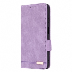 Bescherming Hoesje voor Samsung Galaxy A14 / A14 5G Folio-hoesje Leer Textuur