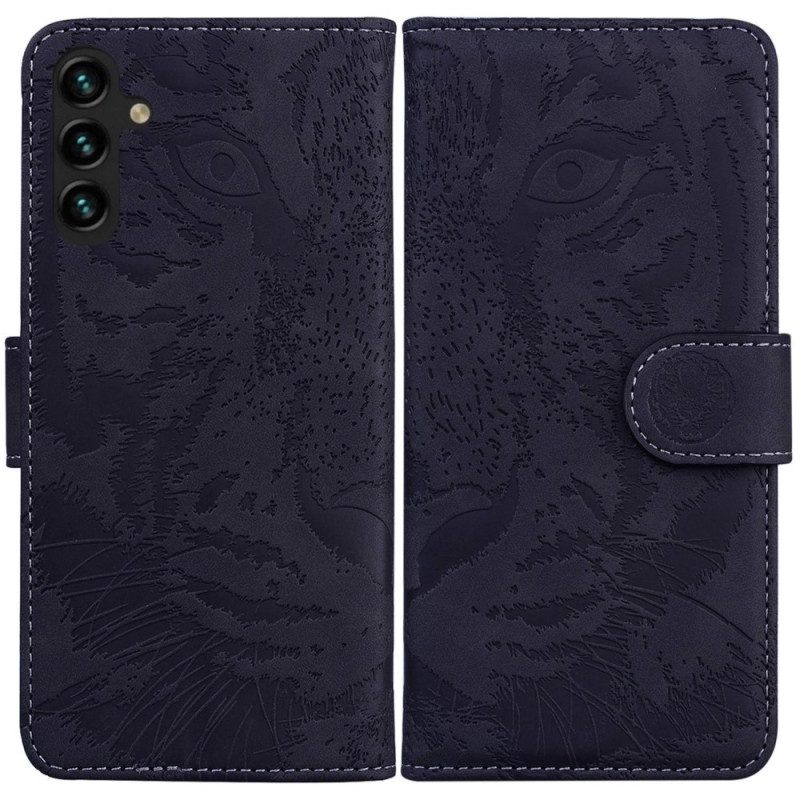 Folio-hoesje voor Samsung Galaxy A14 / A14 5G Tijger Print