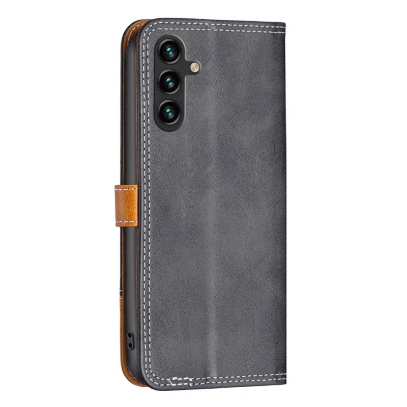 Folio-hoesje voor Samsung Galaxy A14 / A14 5G Vintage Binfen-kleur