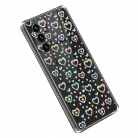 Hoesje voor Samsung Galaxy A14 / A14 5G Imitatielakleer Met Knoop