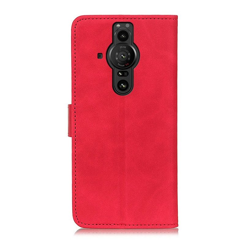 Flip Case voor Sony Xperia Pro-I Khazneh Vintage Leereffect