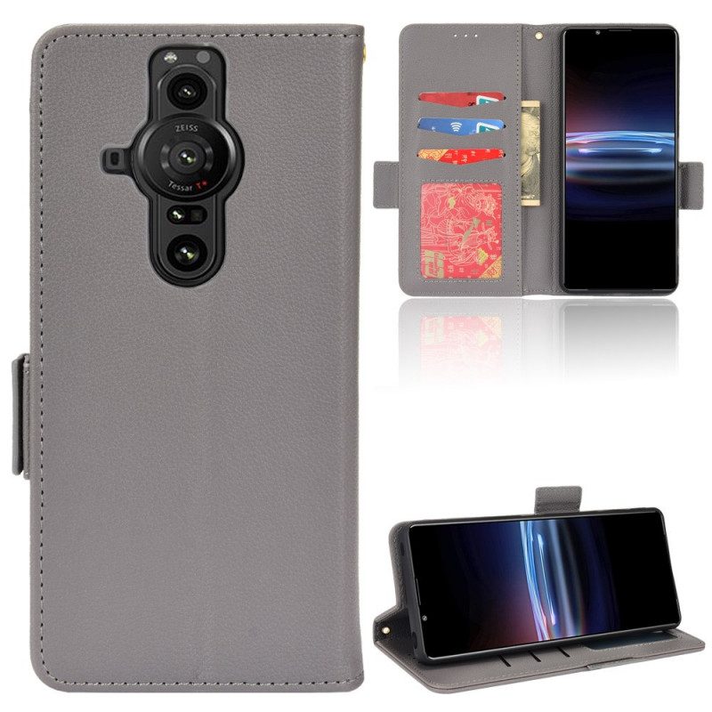 Flip Case voor Sony Xperia Pro-I Premium Litchi-leereffect