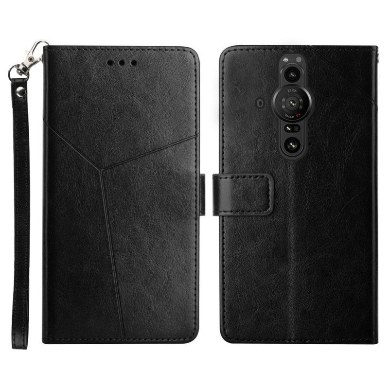 Folio-hoesje voor Sony Xperia Pro-I Stijl Leer Geo Y Design