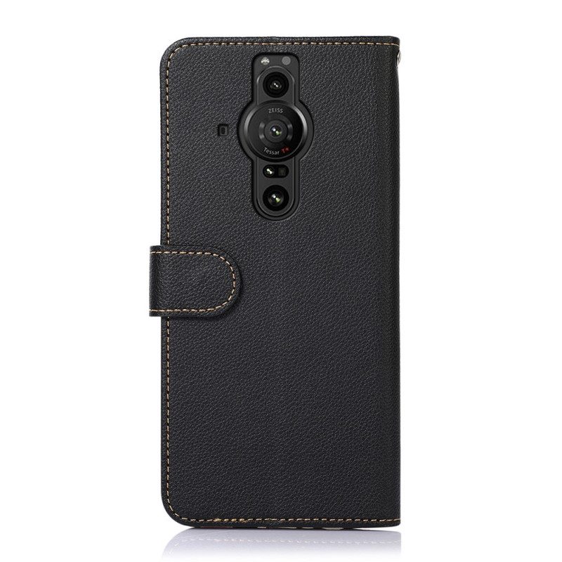 Leren Hoesje voor Sony Xperia Pro-I Lychee-stijl Rfid Khazneh