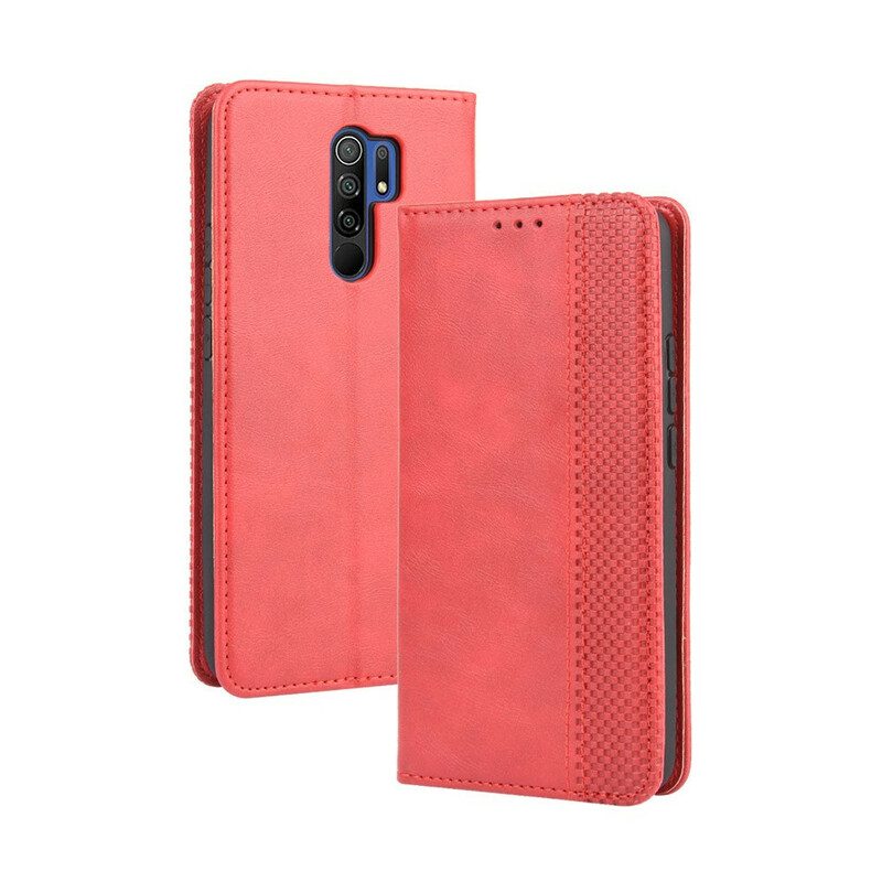 Bescherming Hoesje voor Xiaomi Redmi 9 Folio-hoesje Gestileerd Vintage Leereffect