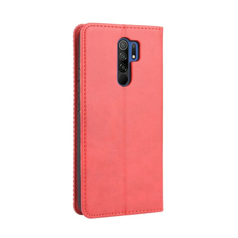 Bescherming Hoesje voor Xiaomi Redmi 9 Folio-hoesje Gestileerd Vintage Leereffect