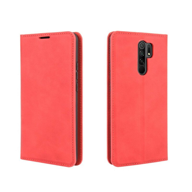 Bescherming Hoesje voor Xiaomi Redmi 9 Folio-hoesje Zacht Leereffect