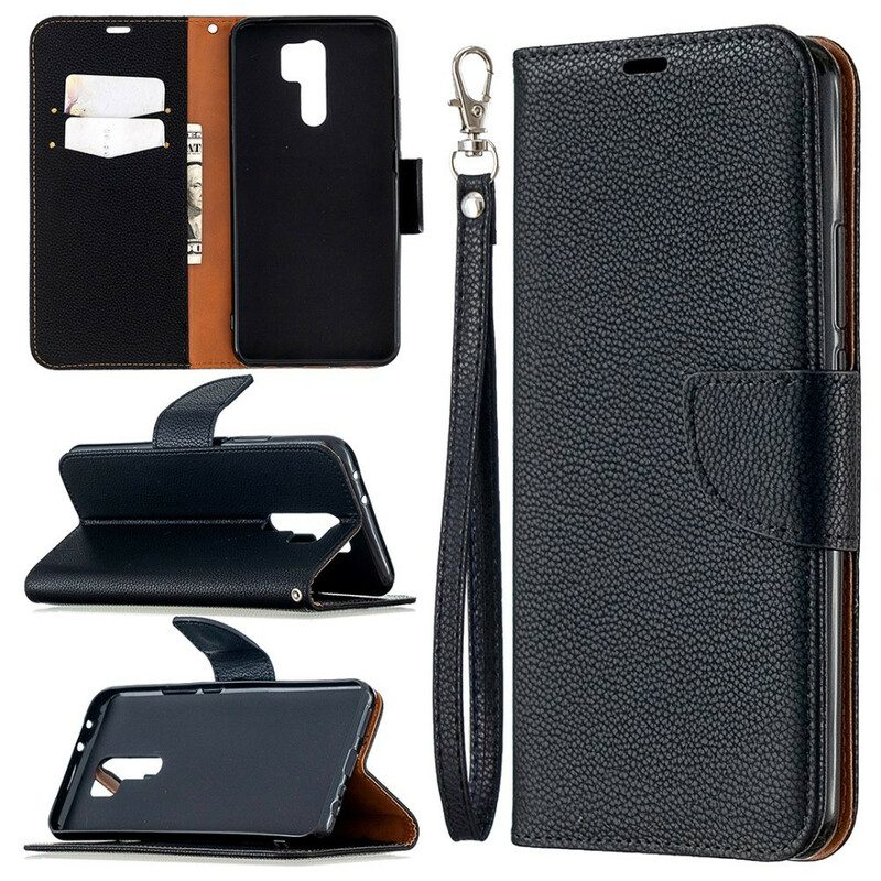 Folio-hoesje voor Xiaomi Redmi 9 Flip Case Lychee Rabat Schuin