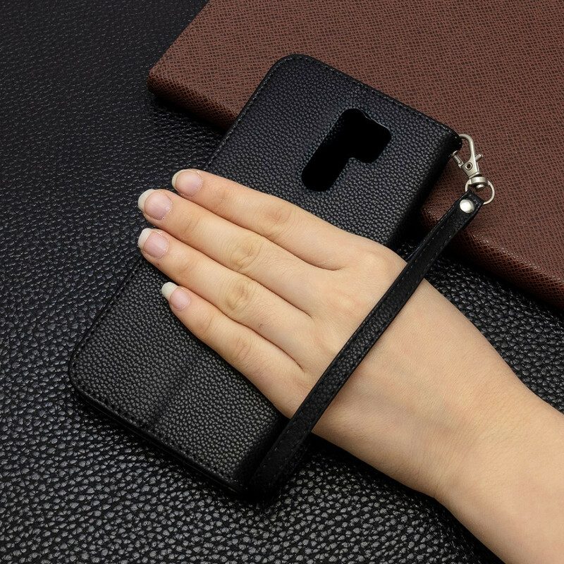 Folio-hoesje voor Xiaomi Redmi 9 Flip Case Lychee Rabat Schuin