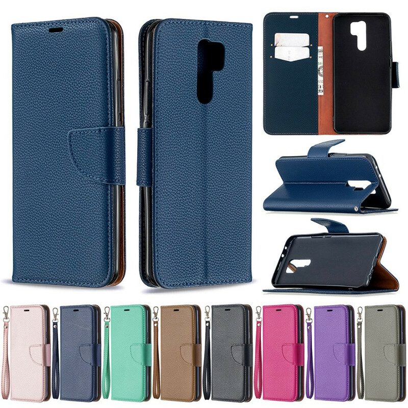 Folio-hoesje voor Xiaomi Redmi 9 Flip Case Lychee Rabat Schuin