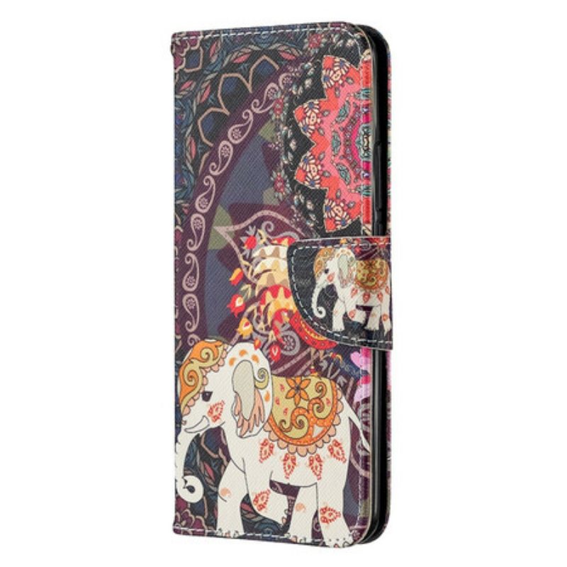 Folio-hoesje voor Xiaomi Redmi 9 Indische Olifanten