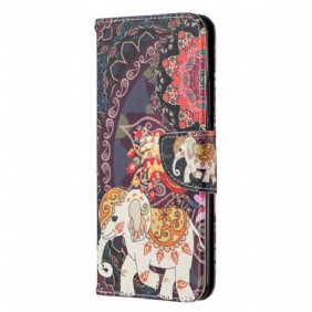 Folio-hoesje voor Xiaomi Redmi 9 Indische Olifanten