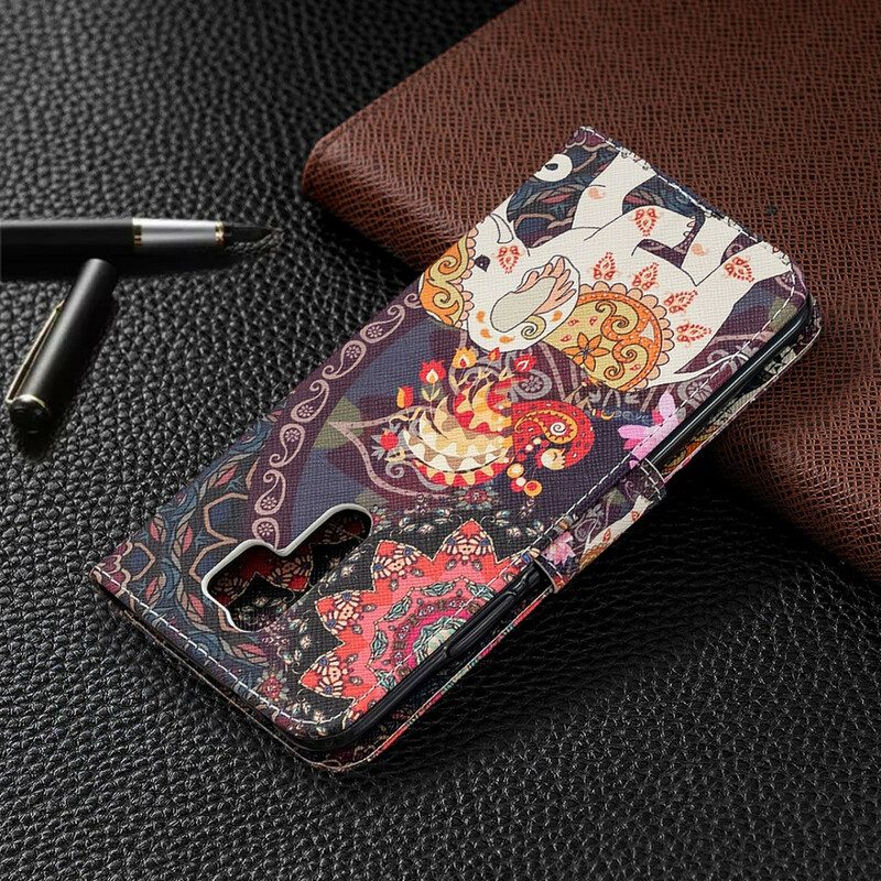 Folio-hoesje voor Xiaomi Redmi 9 Indische Olifanten