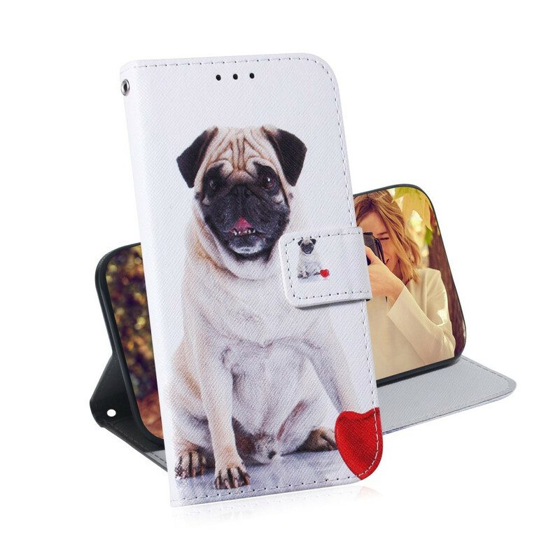 Folio-hoesje voor Xiaomi Redmi 9 Mops Hond