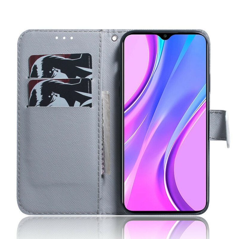 Folio-hoesje voor Xiaomi Redmi 9 Tijger Gezicht