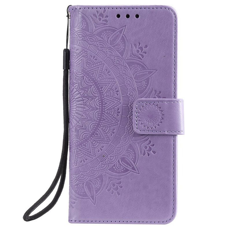 Folio-hoesje voor Xiaomi Redmi 9 Zon Mandala