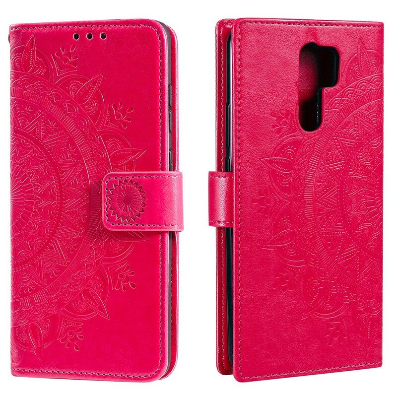 Folio-hoesje voor Xiaomi Redmi 9 Zon Mandala