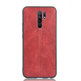 Hoesje voor Xiaomi Redmi 9 Couture-leereffect