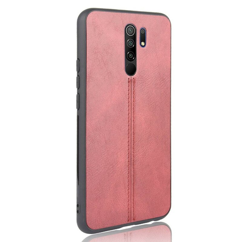 Hoesje voor Xiaomi Redmi 9 Couture-leereffect