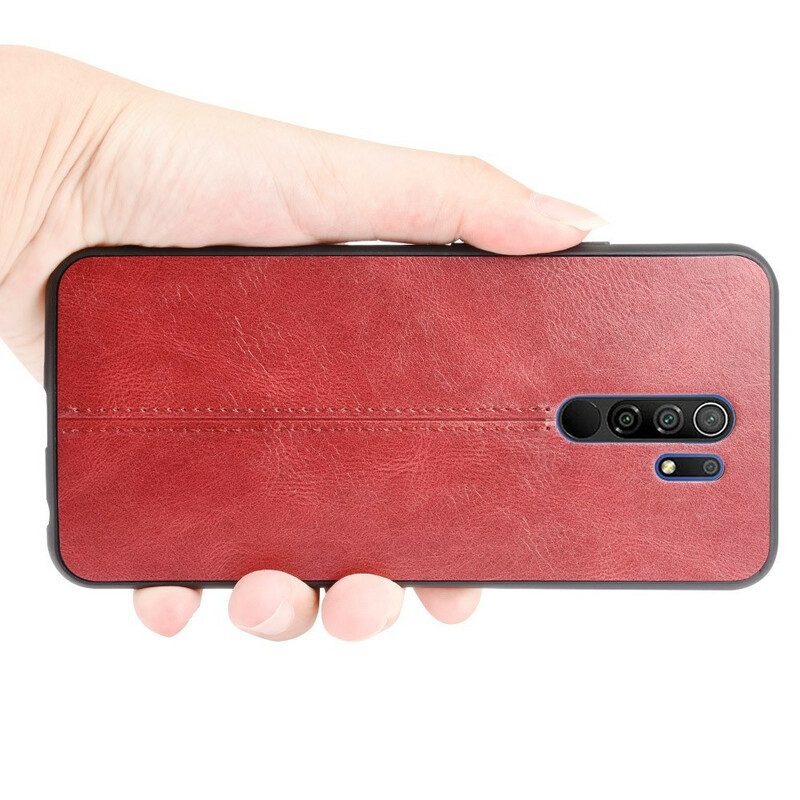 Hoesje voor Xiaomi Redmi 9 Couture-leereffect