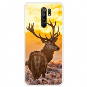 Hoesje voor Xiaomi Redmi 9 Herten En Landschap