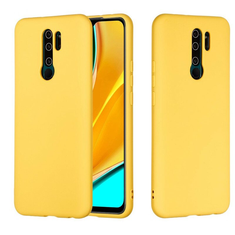 Hoesje voor Xiaomi Redmi 9 Vloeibare Siliconen Met Sleutelkoord