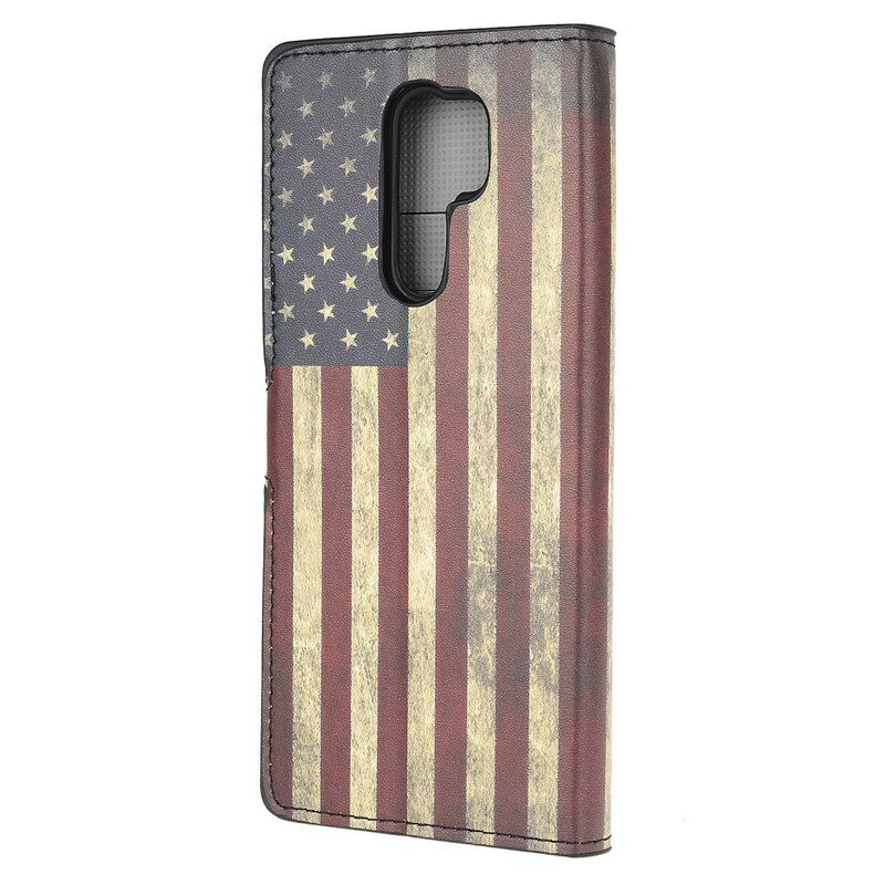 Leren Hoesje voor Xiaomi Redmi 9 Amerikaanse Vlag