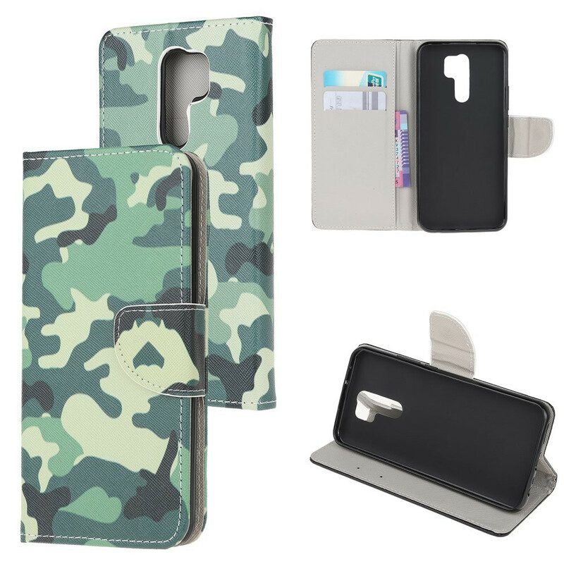 Leren Hoesje voor Xiaomi Redmi 9 Camouflage