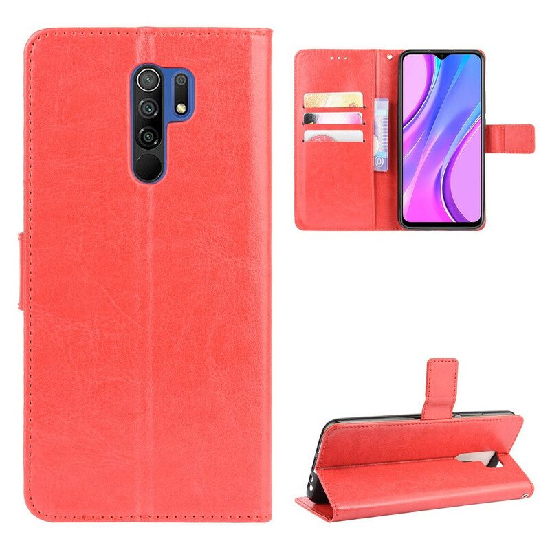 Leren Hoesje voor Xiaomi Redmi 9 Flitsend Kunstleer