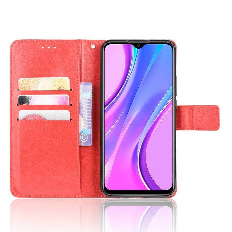 Leren Hoesje voor Xiaomi Redmi 9 Flitsend Kunstleer