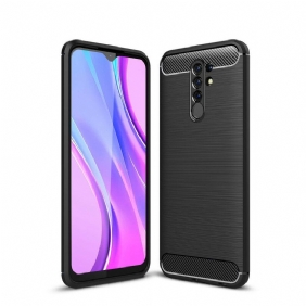 Telefoonhoesje voor Xiaomi Redmi 9 Geborstelde Koolstofvezel