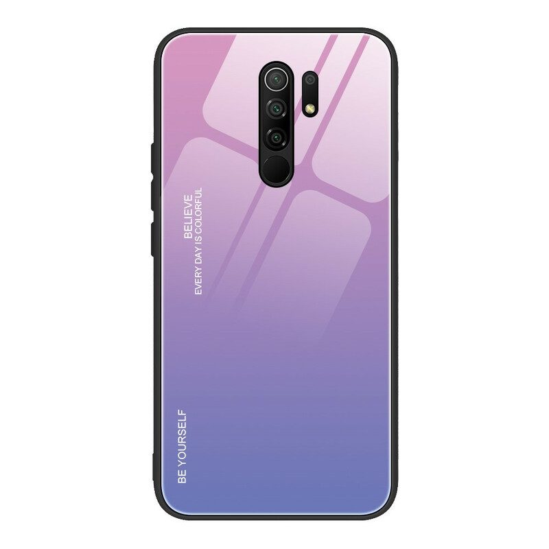 Telefoonhoesje voor Xiaomi Redmi 9 Gehard Glas Wees Jezelf