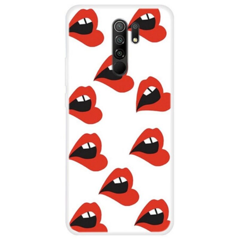 Telefoonhoesje voor Xiaomi Redmi 9 Getuite Lippen