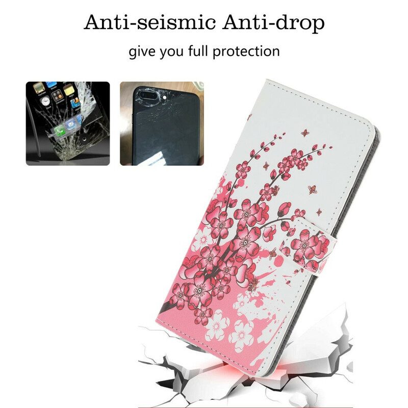 Folio-hoesje voor iPhone 12 Mini Tropische Bloemen