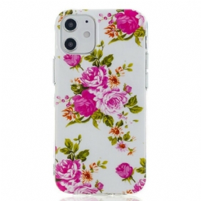 Hoesje voor iPhone 12 Mini Fluorescerende Vrijheidsbloemen