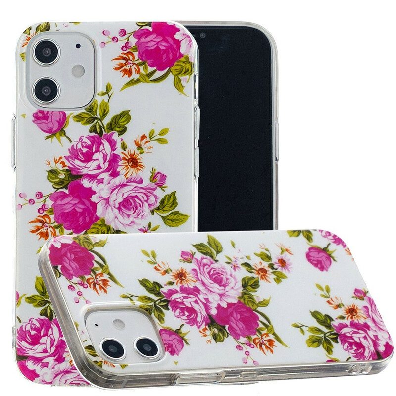 Hoesje voor iPhone 12 Mini Fluorescerende Vrijheidsbloemen