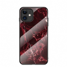 Hoesje voor iPhone 12 Mini Marmeren Kleuren Gehard Glas