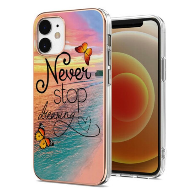 Hoesje voor iPhone 12 Mini Sto Dromende Vlinders Nooit