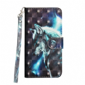 Leren Hoesje voor iPhone 12 Mini Majestueuze Wolf