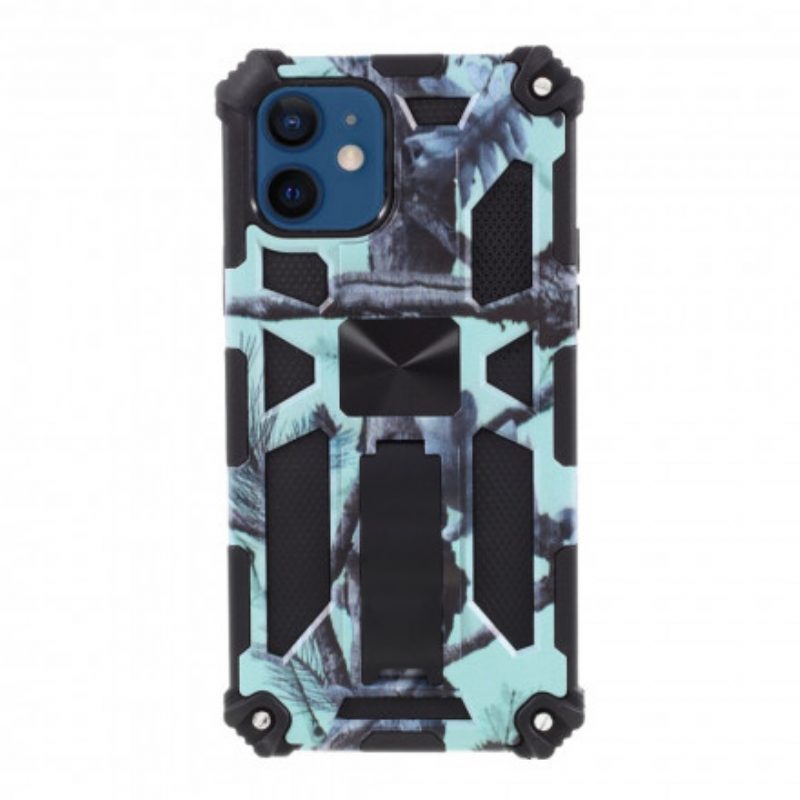 Telefoonhoesje voor iPhone 12 Mini Camouflage Verwijderbare Ondersteuning